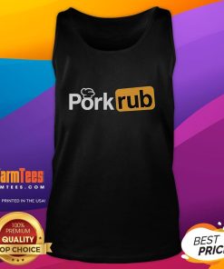 Stylish Good Pork Rub tank top featuring a fun barbecue graphic, perfect for cooking enthusiasts and grill lovers.