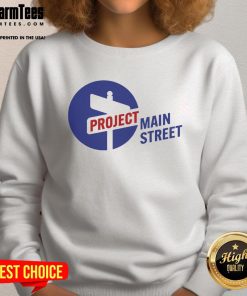 Good Project Main Street sweatshirt featuring a stylish design, perfect for casual wear and showcasing community pride.