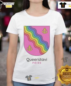 Good Queerstavi Pride Tukituotteet Ladies Tee featuring vibrant rainbow colors, perfect for celebrating LGBTQ+ pride.