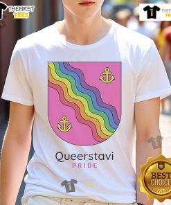 Alt Text: Good Queerstavi Priden Tukituotteet T-Shirt featuring colorful pride graphics and a stylish design for LGBTQ+ supporters.
