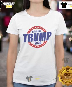 Good Re-Elect Trump 2020 Ladies Tee featuring a bold graphic design perfect for supporters of Trump 2020 campaign.
