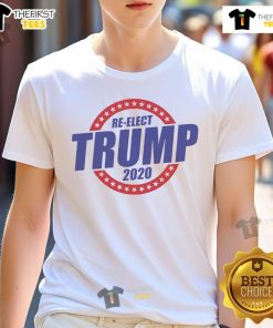 Good Re-Elect Trump 2020 T-Shirt featuring bold text and patriotic colors, perfect for showing support in the election.