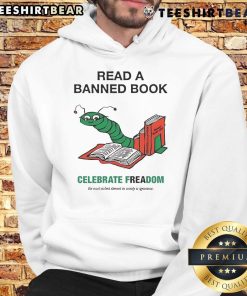 Good Read A Banned Book Celebrate Freadom hoodie featuring bold text and vibrant colors promoting literary freedom.