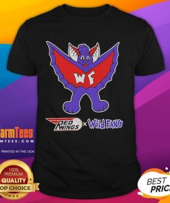 Alt Text: Good Red Wings Vs Wild Fang T-Shirt featuring vibrant graphics of hockey teams, perfect for game day fans.