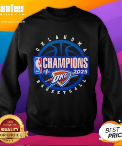 Good Retro 2025 NBA Finals Champions Oklahoma City Thunder sweatshirt featuring team logo and vibrant colors.