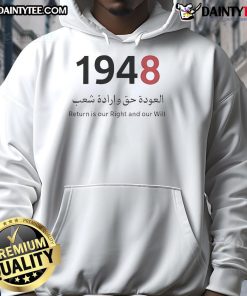 Good Return Is Our Right And Our Will Palestine 1948 Hoodie showcasing a bold design celebrating Palestinian heritage.