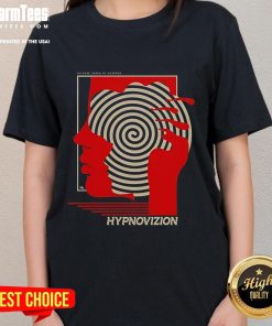 Alt Text: Stylish ladies' tee featuring the Good Rezz Hypnovizion Plus design, perfect for casual wear and unique fashion statements.