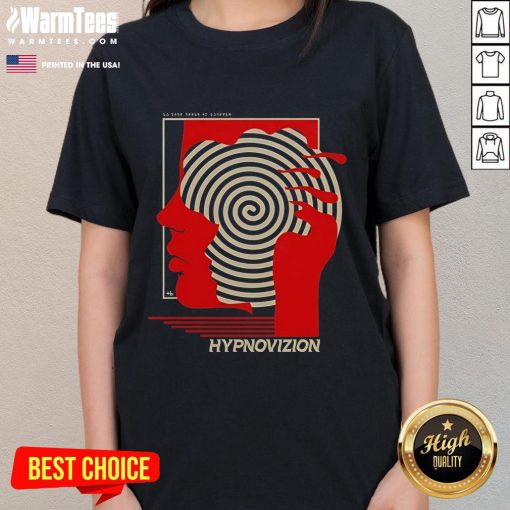 Alt Text: Stylish ladies' tee featuring the Good Rezz Hypnovizion Plus design, perfect for casual wear and unique fashion statements.
