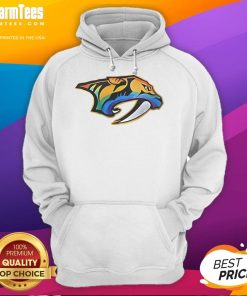 Alt Text: Good Roman Josi wearing a Nashville Predators Happy Pride Month 2025 logo hoodie, showcasing team spirit and inclusivity.