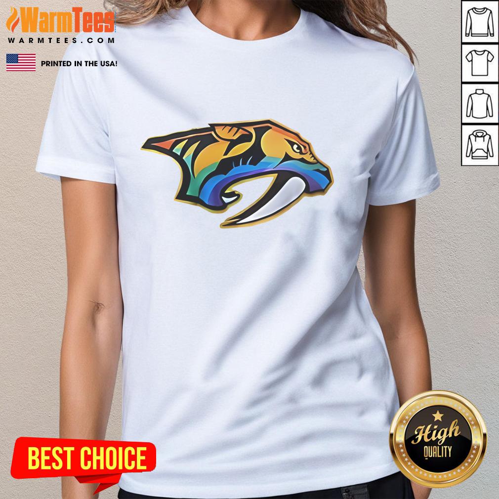 Good Roman Josi Wearing Nashville Predators Happy Pride Month 2025 Logo Ladies-Tee Good Roman Josi wearing Nashville Predators Happy Pride Month 2025 logo ladies tee, celebrating inclusivity and pride.