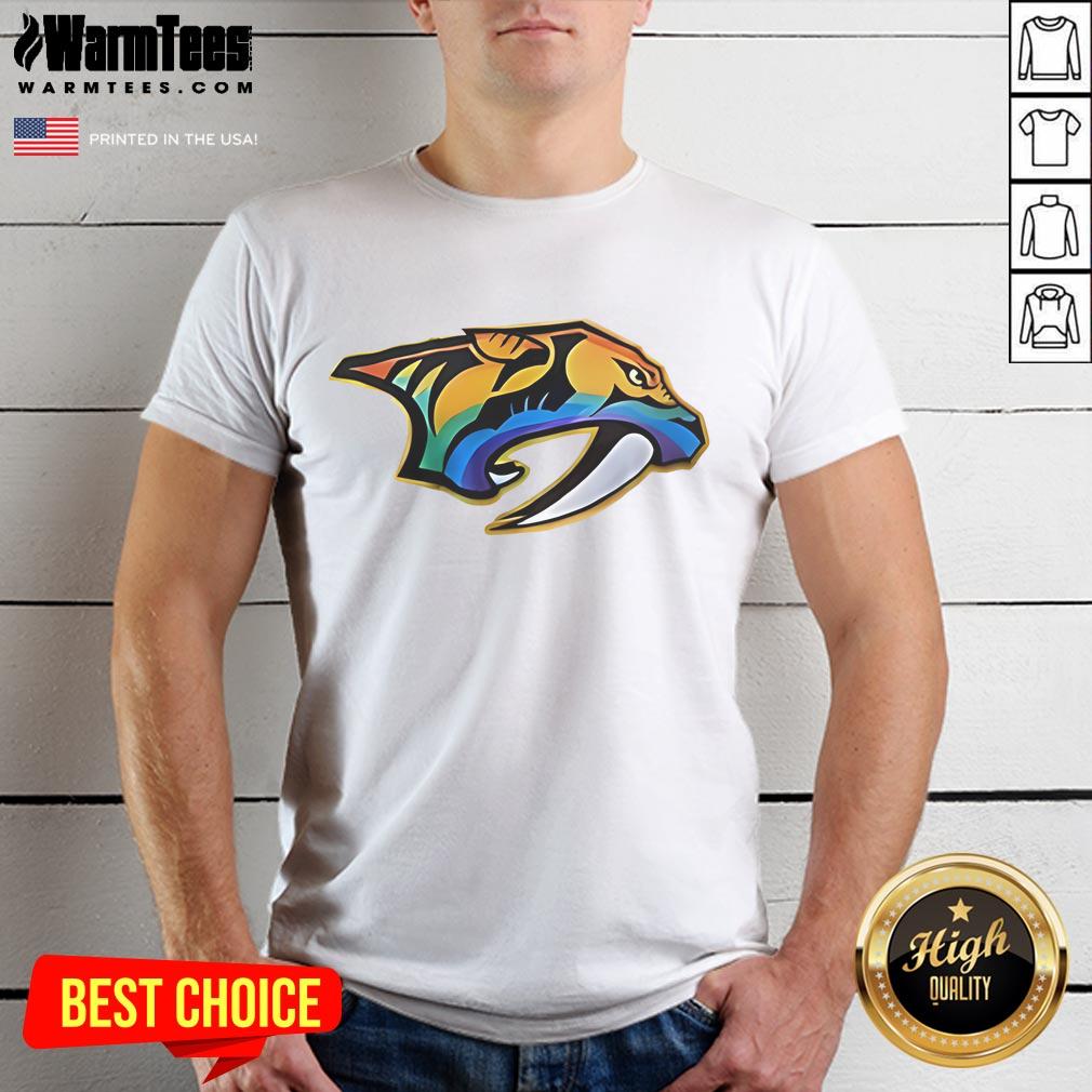 Good Roman Josi Wearing Nashville Predators Happy Pride Month 2025 Logo T Shirt Good Roman Josi wearing Nashville Predators Happy Pride Month 2025 logo T-shirt, celebrating inclusivity and pride.