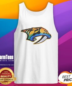 Alt Text: Good Roman Josi wearing a Nashville Predators Happy Pride Month 2025 logo tank top, celebrating inclusivity and pride.