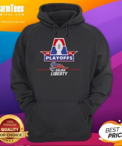 Good Salina Liberty Playoffs 2025 logo hoodie featuring team colors and design, perfect for fans and supporters.