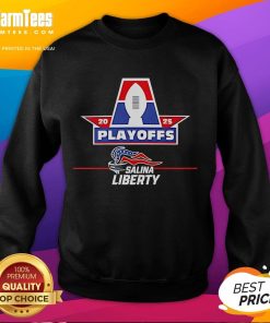 Good Salina Liberty Playoffs 2025 logo sweatshirt featuring vibrant colors and bold team branding.