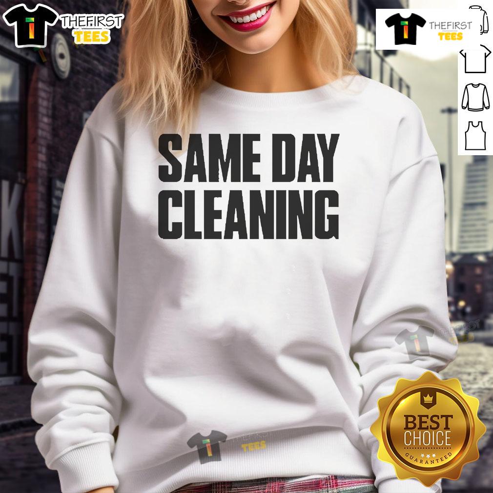 Good Sammy Virji Same Day Cleaning Sweatshirt Good Sammy Virji Same Day Cleaning sweatshirt featuring a stylish design, perfect for casual wear and promoting cleanliness.