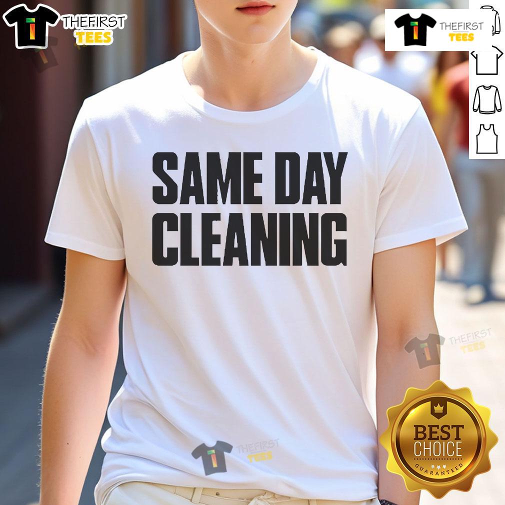 Good Sammy Virji Same Day Cleaning T Shirt Good Sammy Virji Same Day Cleaning T-Shirt featuring a vibrant design promoting fast, reliable cleaning services.