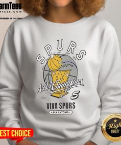 Good San Antonio Spurs NBA Champions sweatshirt celebrating victories from 1999 to 2014, perfect for Spurs fans.