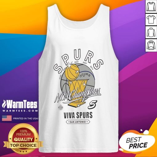 Good San Antonio Spurs NBA Champions Viva Spurs 1999-2014 tank top showcasing team pride and championship history.