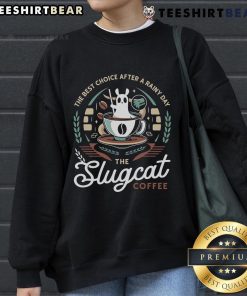 Good Slugcat Coffee Emblem Sweatshirt featuring a stylish design perfect for coffee lovers and fans of unique apparel.