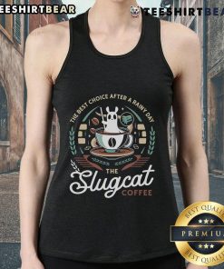 Good Slugcat Coffee emblem tank top featuring a stylish design perfect for coffee lovers and gaming enthusiasts.