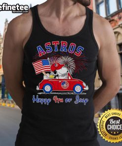 Good Snoopy and Woodstock celebrate July 4th in a festive tank top, perfect for summer celebrations and patriotic events.