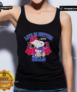 Good Snoopy Life Is Better With Bills Tank Top featuring a fun Snoopy graphic, perfect for casual summer wear.