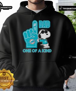 Unique Good Snoopy Miami Dolphins hoodie for dads, showcasing a fun design perfect for football fans and collectors.