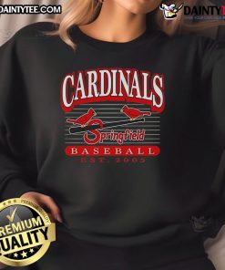 Good Springfield Cardinals Baseball sweatshirt, established 2005, showcasing team pride and sporty style.