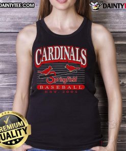 Good Springfield Cardinals Baseball Est 2005 tank top featuring vibrant team colors and logo for fans and players.