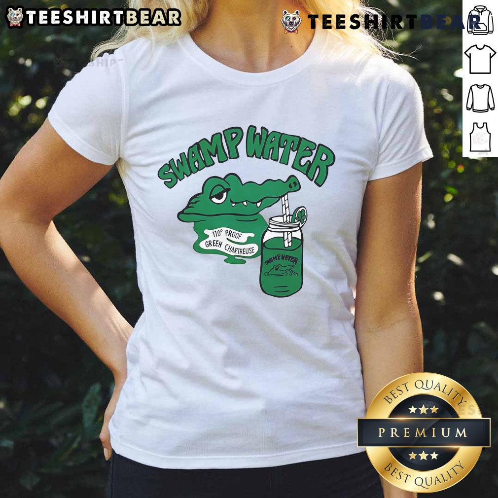 Good Swamp Water 110 Proof Green Chartreuse Ladies Tee Good Swamp Water 110 Proof Green Chartreuse Ladies Tee featuring vibrant green design for stylish women.