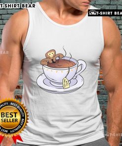 Good Tea Guy Tom wearing a Monke tank top, showcasing a trendy streetwear style with a playful design.