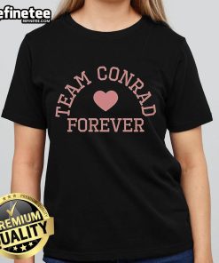 Good Team Conrad Forever Heart Ladies Tee featuring a stylish heart design, perfect for fans of Team Conrad.