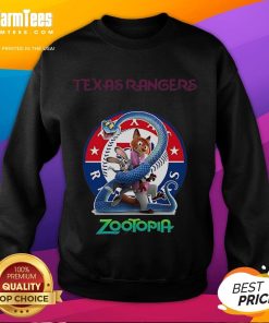 Good Texas Rangers Zootopia 2 Sweatshirt featuring vibrant graphics and cozy design, perfect for fans and casual wear.