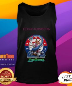 Good Texas Rangers Zootopia 2 tank top featuring vibrant graphics, perfect for fans of the Texas Rangers and Zootopia.