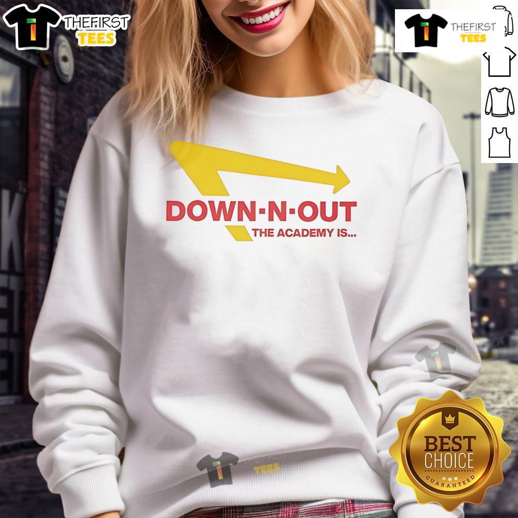 Good The Academy Is… Down N Out Sweatshirt Alt Text: Good The Academy Is Down N Out Sweatshirt featuring stylish design and comfortable fit for casual wear.