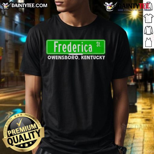 Alt Text: Good The Frederica Street Owensboro Kentucky T-Shirt featuring vibrant design and local pride for Owensboro fans.
