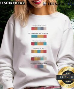 Good The Royal Tenenbaums The Life Aquatic with Steve Zissou sweatshirt featuring iconic movie designs and vibrant colors.