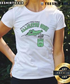 Ladies tee featuring 'Good This Old Engine World Famous Alligator Wine' design, perfect for casual wear and unique style.