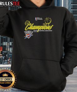 Good Thunder 2025 NBA Champions hoodie design featuring vibrant colors and bold graphics celebrating the team's victory.