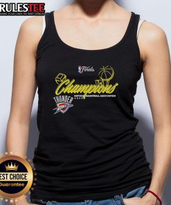 Good Thunder Final 2025 NBA Champions Design Tank Top featuring bold graphics and vibrant colors for basketball fans.