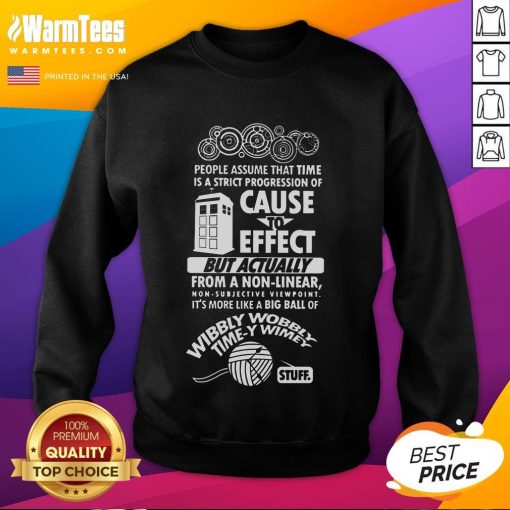 Cozy Good Timey Wimey Sweatshirt featuring whimsical design and soft fabric, perfect for casual outings and lounging.