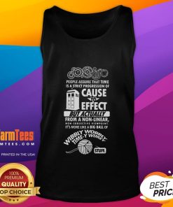 Good Timey Wimey Tank Top featuring a fun, retro design perfect for casual wear and sci-fi enthusiasts.