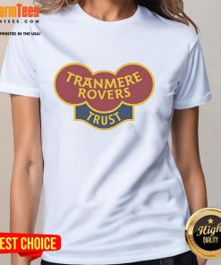 Good Tranmere Rovers Trust Ladies Tee featuring club logo and vibrant design, perfect for fans and stylish supporters.