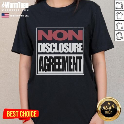 Alt Text: Good Trippie Redd Non-Disclosure Agreement Ladies Tee featuring bold graphics and trendy style for fans.