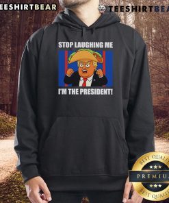 Good Trump Always Chickens Out Taco Stop Hoodie featuring a humorous design with a presidential theme and vibrant colors.