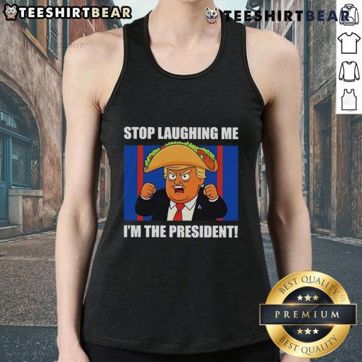 Funny tank top featuring 'Good Trump Always Chickens Out' slogan, perfect for political humor and casual wear.