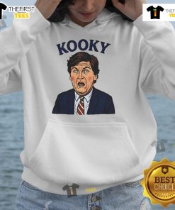 Good Trump Kooky Tucker Carlson parody hoodie featuring a colorful and humorous design for political satire fans.