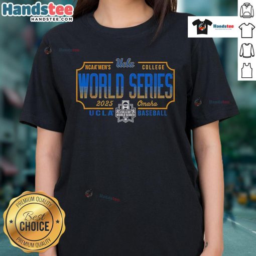 Good UCLA Bruins MCWS 2025 College World Series baseball ladies tee showcasing team pride and style.