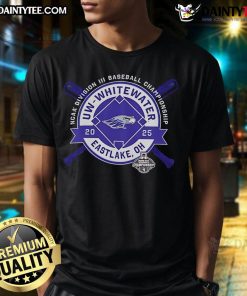 Good UW Whitewater NCAA Division III Baseball Championship T-Shirt for Eastlake, OH 2025, featuring team logo and vibrant design.