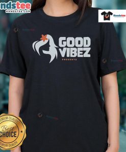 Good Vibez Silhouette Ladies Tee featuring a stylish design and comfortable fit, perfect for casual wear and expressing positivity.